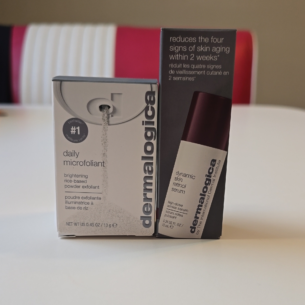 Dermalogica Skincare Duo: Daily Microfoliant and Dynamic Skin Retinol Serum